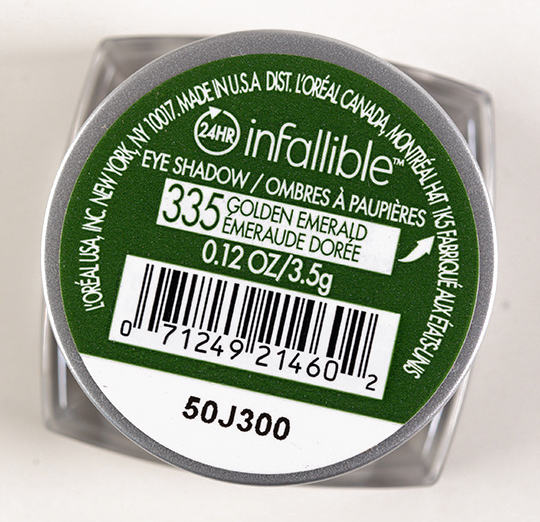 L'Oreal Golden Emerald Infallible Eyeshadow