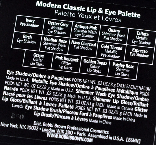 Bobbi Brown Modern Classic Lip & Eye Palette