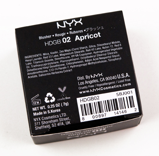 NYX Apricot HD Blush