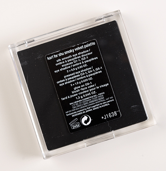 shu uemura Smoky Velvet Eye & Cheek Palette