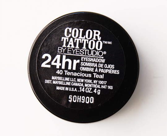 Maybelline Tenacious Teal Color Tattoo 24 Hour Eyeshadow