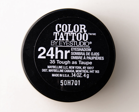 Maybelline Tough as Taupe Color Tattoo 24 Hour Eyeshadow