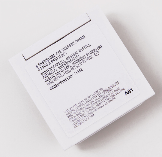 MAC Warm Snowglobe Eyeshadow Palette Review & Swatches