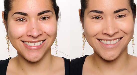 giorgio armani foundation before and after