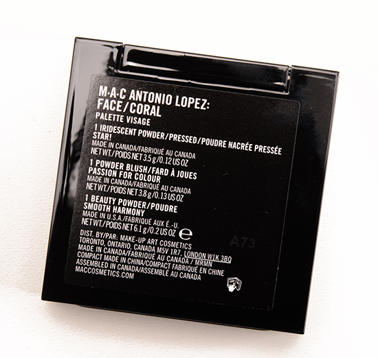 MAC x Antonio Lopez Face/Coral Palette