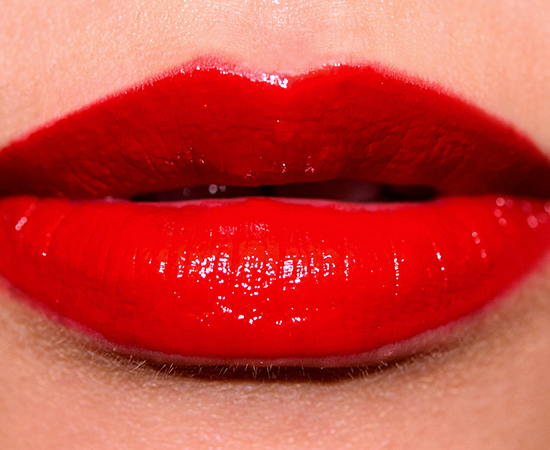 MAC RiRi Woo Lipglass over RiRi Woo Lipstick over RiRi Woo Pro Longwear Lip Pencil