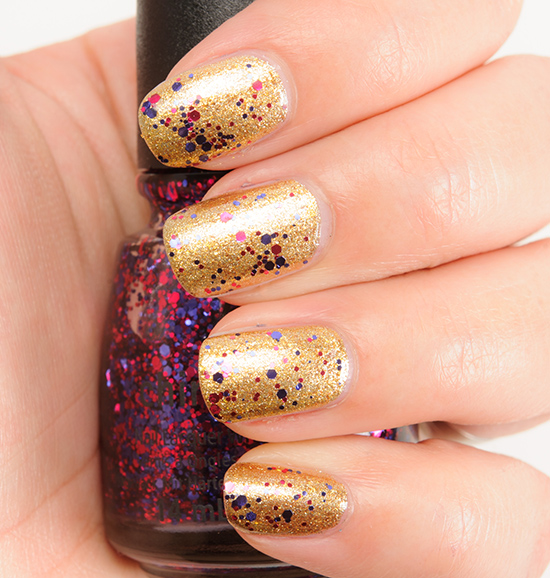China Glaze Be Merry, Be Bright over Mingle with Kringle Nail Lacquer