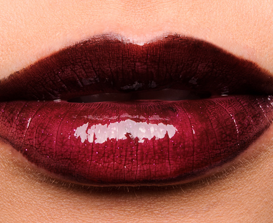 MAC Hautecore with MAC Russian Red Lipglass & Love Alert Dazzleglass on top