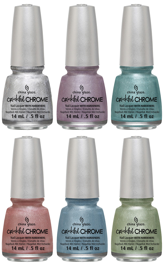 China Glaze Crinkled Chrome Collection for Spring 2014
