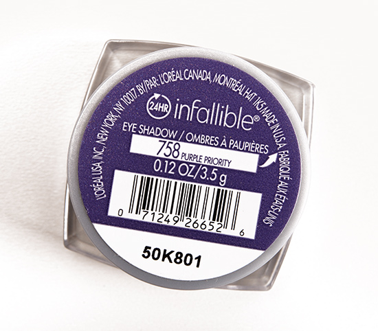 L'Oreal Purple Priority (758) Infallible Eyeshadow