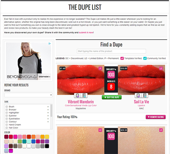 Beauty Dupes - I Life You