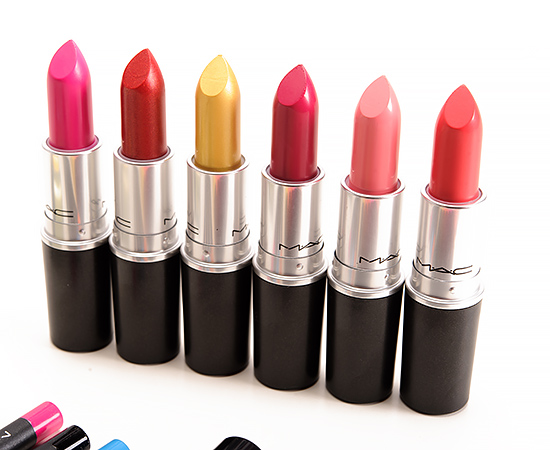 MAC Lipstick -- Happy-Go-Lucky, Head in the Clouds, Playland, Red Balloon, Sweet Experience, Toying Around<