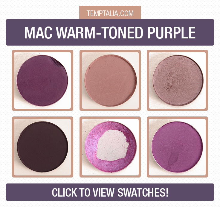 MAC Warm-Toned Purple Eyeshadow Swatches