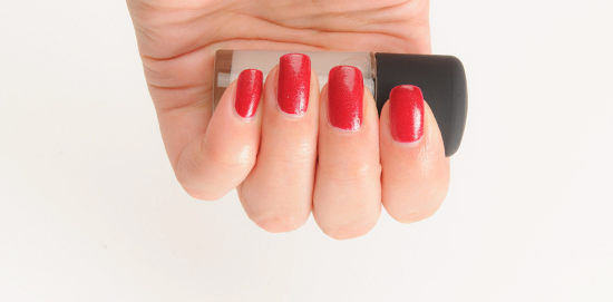 MAC Texturize over Sour Cherry Nail Lacquer