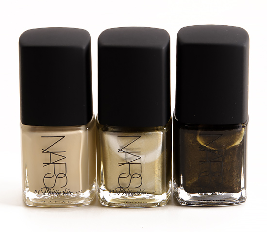 NARS Anarchy, Gold Viper, Insidious Nail Polishes