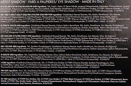 Make Up For Ever 30 Years 30 Colors 30 Artists Eyeshadow Palette