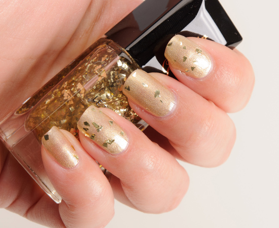 Guerlain L'Oiseau de Feu (901) over Coque d'Or (400) Vernis Nail Lacquer