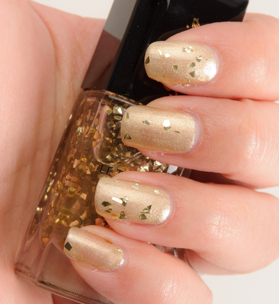 Guerlain L'Oiseau de Feu (901) over Coque d'Or (400) Vernis Nail Lacquer