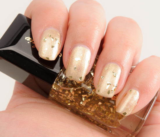Guerlain L'Oiseau de Feu (901) over Coque d'Or (400) Vernis Nail Lacquer