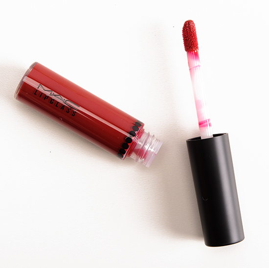 MAC Ruby Woo Lipglass Review & Swatches