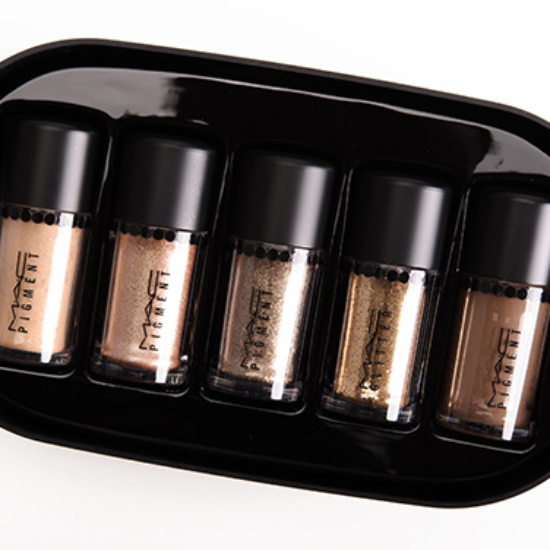 MAC Gold + Beige Objects of Affection Pigments + Glitter Set
