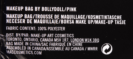 MAC x BollyDoll/Pink Makeup Bag