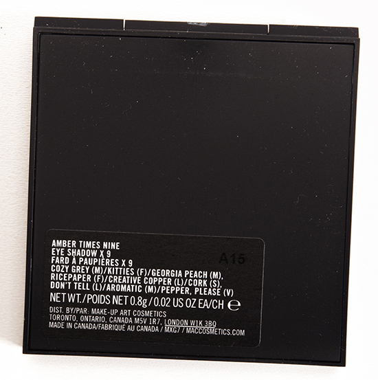 MAC Amber Times Nine Eyeshadow Palette