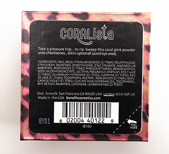 Benefit CORALista Box o' Powder Review & Swatches