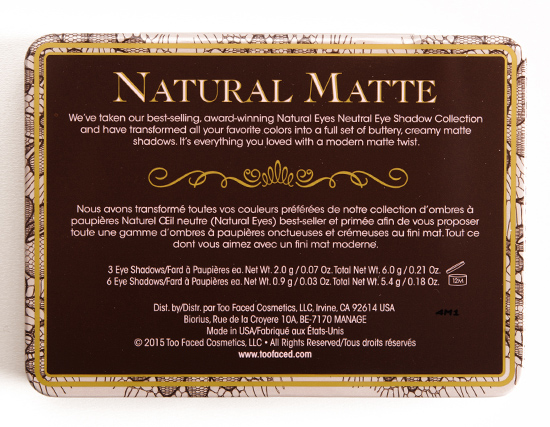 Too Faced Natural Matte Eye Palette