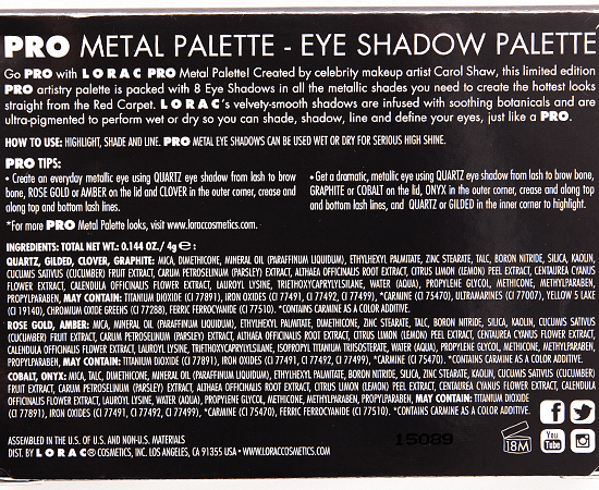 LORAC PRO Metal Palette