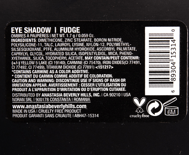 Anastasia Fudge Eyeshadow