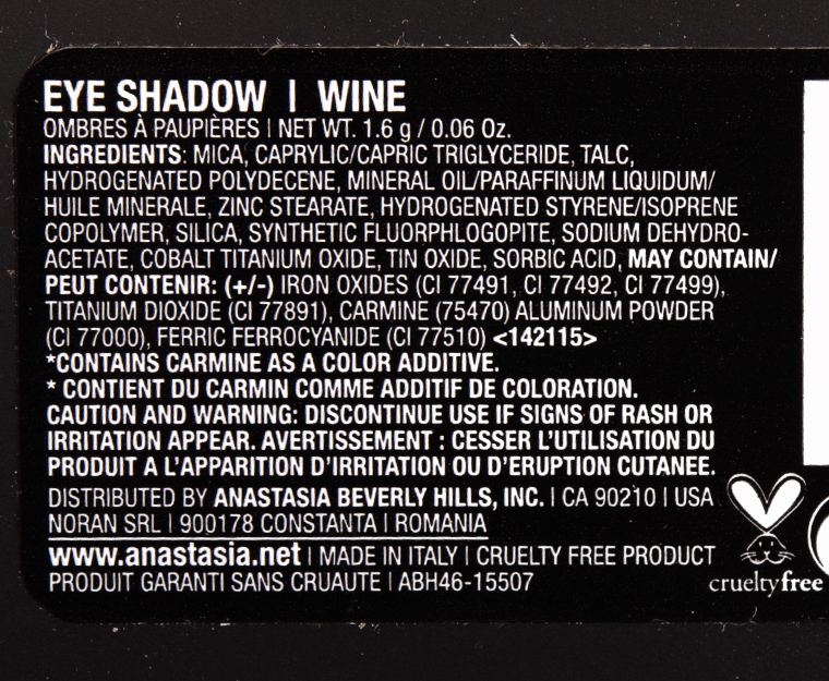 Anastasia Wine Eyeshadow