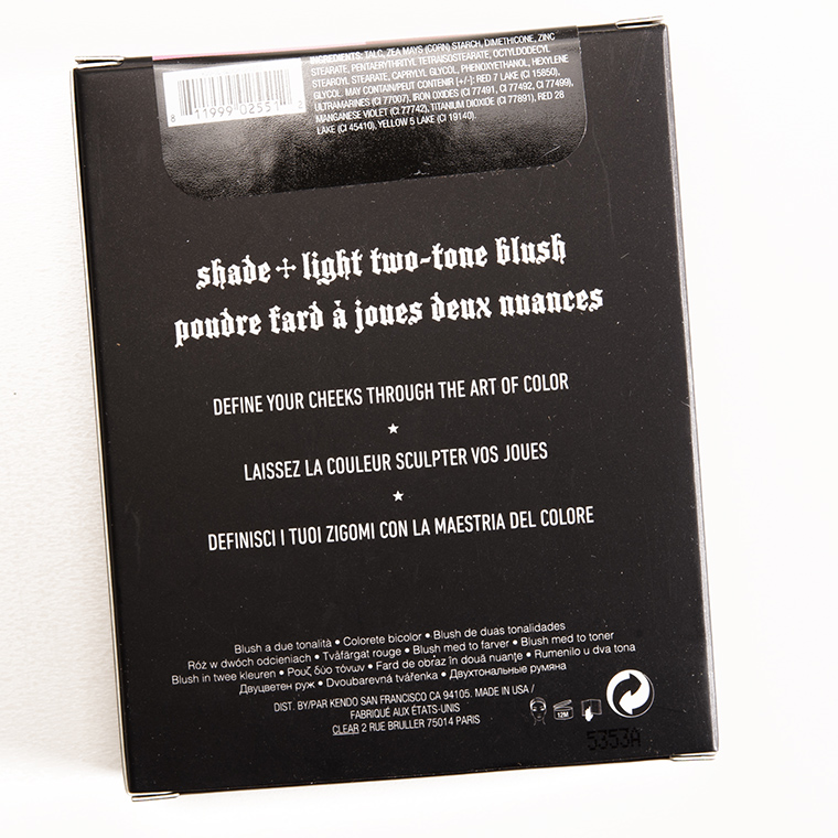 Kat Von D Morticia + Gomez Shade + Light Blush Duo