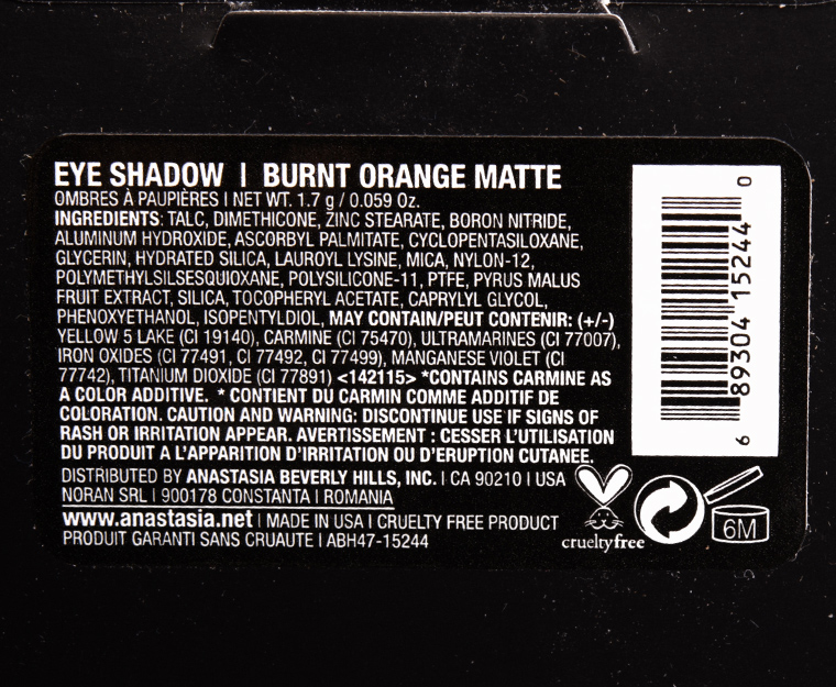 Anastasia Burnt Orange Matte Eyeshadow