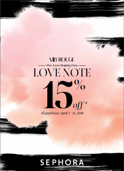 Sephora Love Note Event Spring 2016