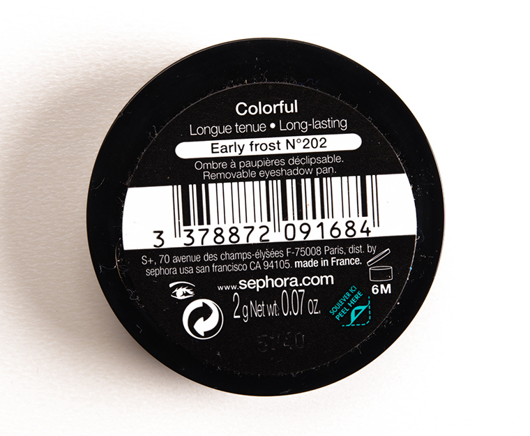 Sephora Early Frost Colorful Eyeshadow