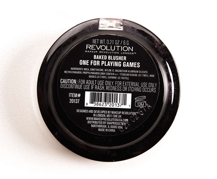 Make Up Revolution One for Playing Games Baked Blusher