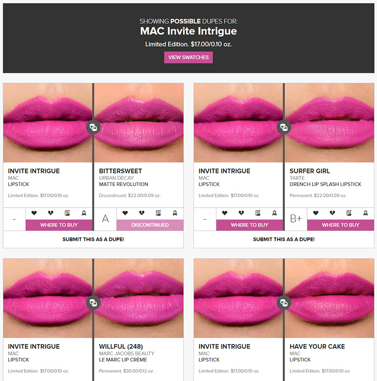 The Dupe List + Swatch Gallery Updates for May 2016