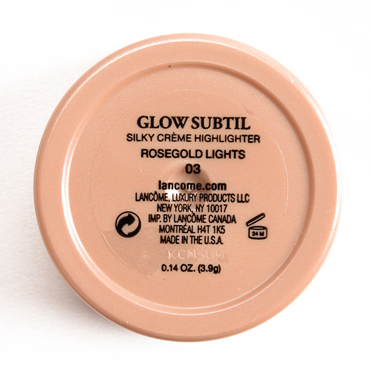 Lancome Rosegold Lights Glow Subtil Silky Creme Highlighter