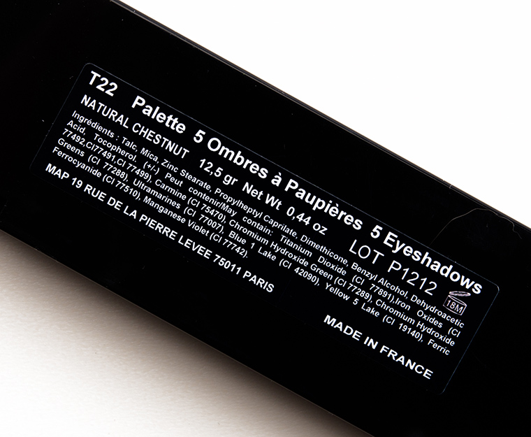 Makeup Atelier Natural Chestnut (T22) 5-Colors Eye Shadow Palette