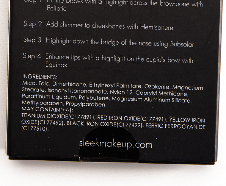 Sleek Makeup Solstice Highlighting Palette
