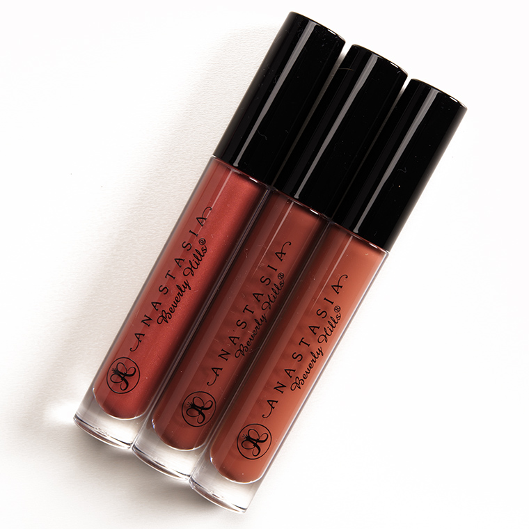 Anastasia Warm Bronze, Fudge, Tara Lip Glosses