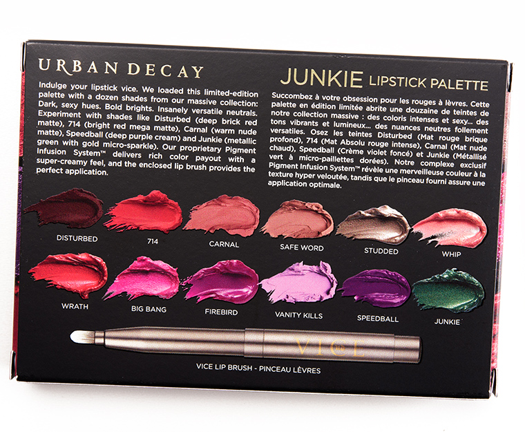 Urban Decay Junkie Vice Lipstick Palette