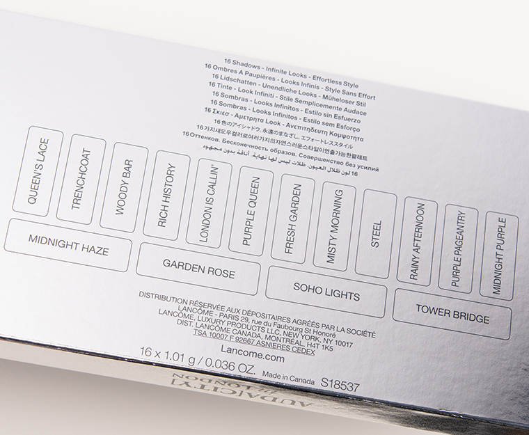 Lancome Audacity in London 16 Shadow & Liner Palette