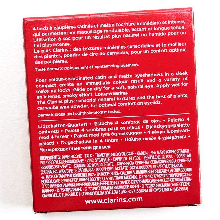 Clarins Rosewood (02) 4-Colour Eyeshadow Palette