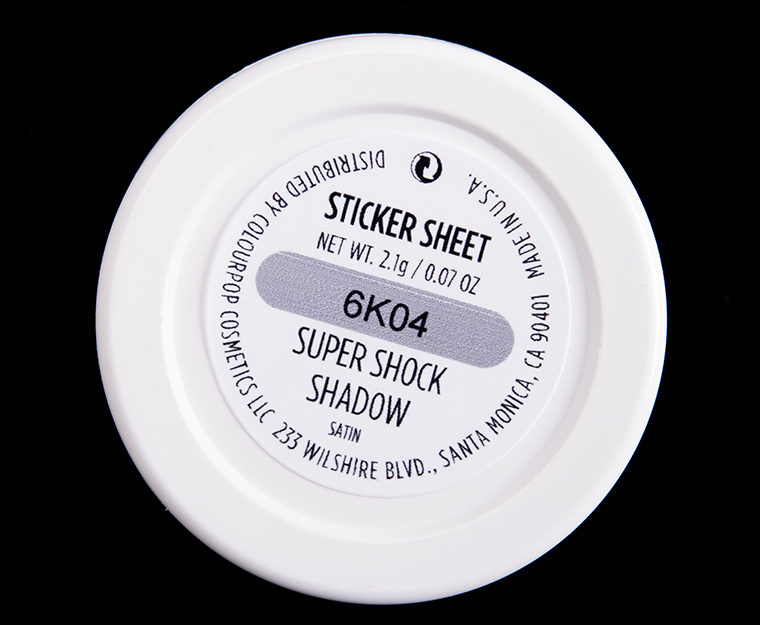 ColourPop Sticker Sheet Super Shock Shadow