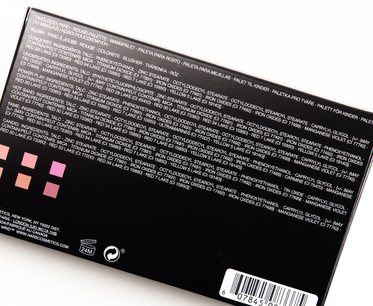 NARS Unfiltered II Blush Palette | Ingredients List