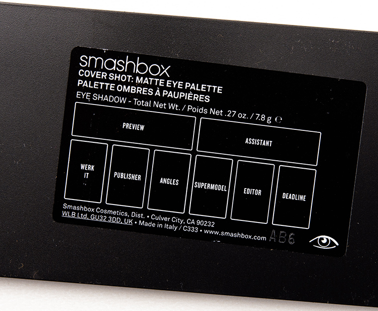 Smashbox Matte Cover Shot Eye Palette