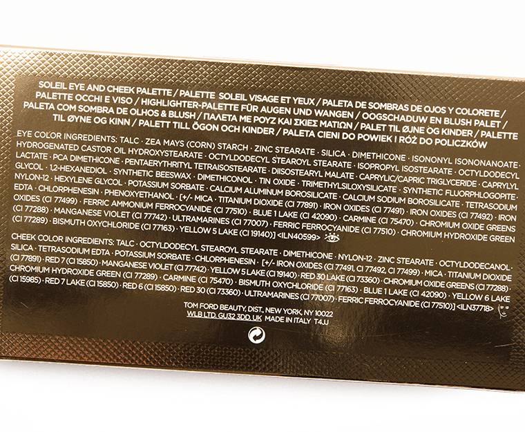 Tom Ford Beauty Cool (01) Soleil Eye & Cheek Palette
