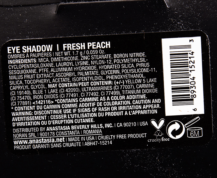 Anastasia Fresh Peach Eyeshadow